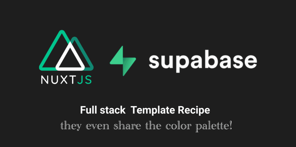 Nuxt with Supabase template recipe